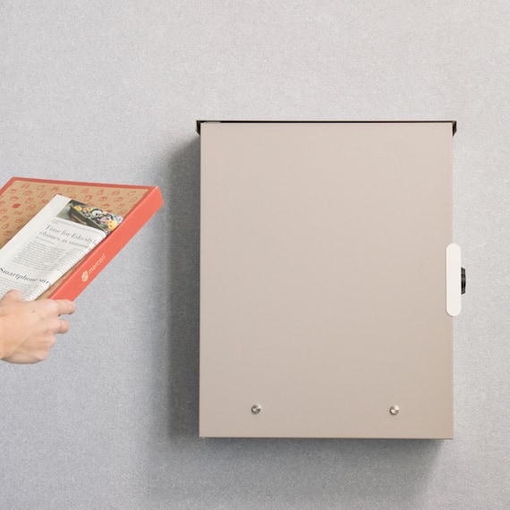 大容量壁掛けタイプの郵便ポスト(ライトベージュ) 6枚目画像