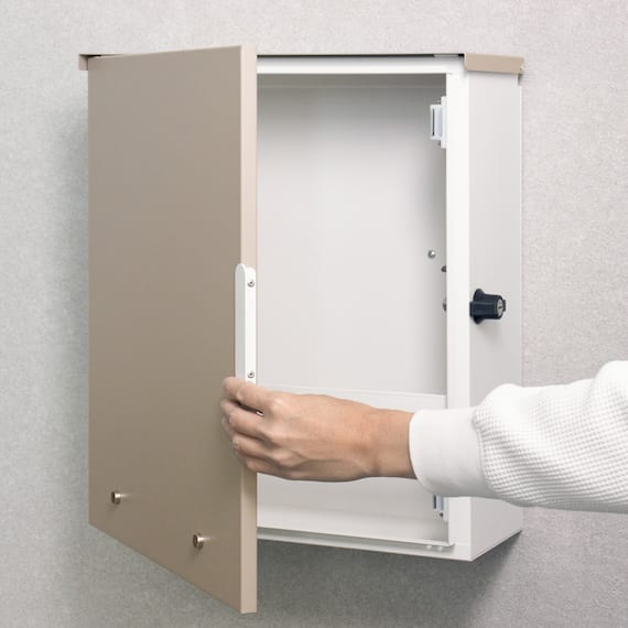 大容量壁掛けタイプの郵便ポスト(ライトベージュ) 12枚目画像