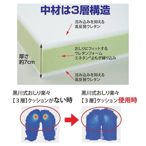 エネタン®クッションランバーサポーセット AKレッド 3枚目画像
