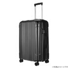 拡張 ジッパータイプ キャリーケース 32-38L (カーボンブラック) 3枚目画像