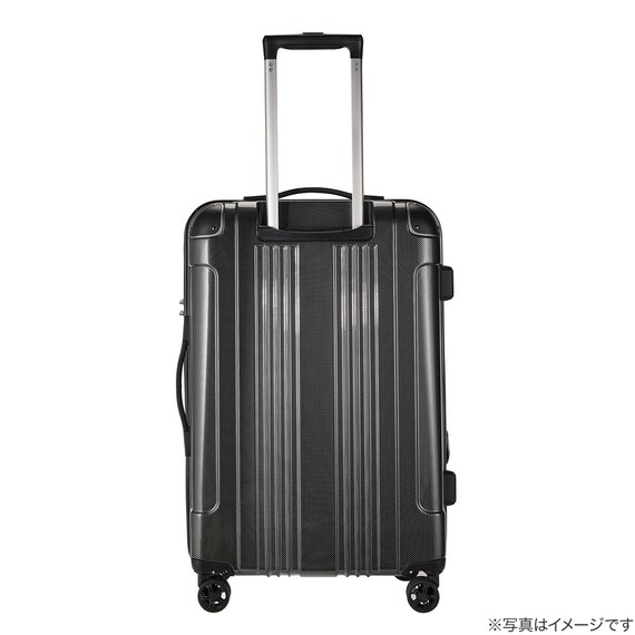 拡張 ジッパータイプ キャリーケース 32-38L (カーボンブラック) 4枚目画像