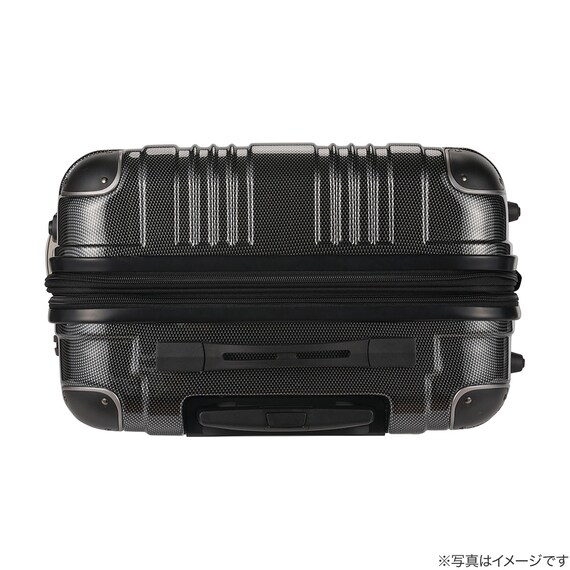 拡張 ジッパータイプ キャリーケース 32-38L (カーボンブラック) 5枚目画像