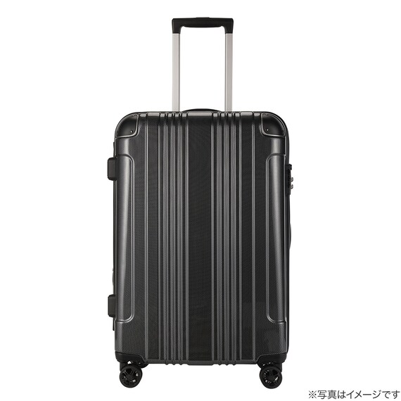 拡張 ジッパータイプ キャリーケース 32-38L (カーボンブラック) 6枚目画像