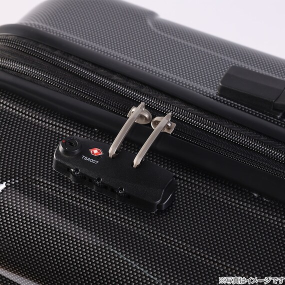 拡張 ジッパータイプ キャリーケース 32-38L (カーボンブラック) 16枚目画像