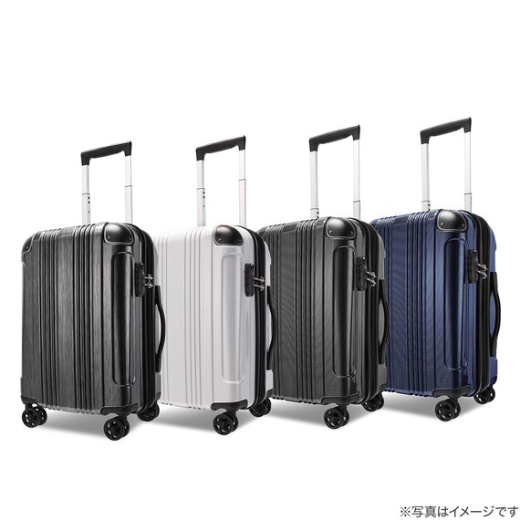 拡張 ジッパータイプ キャリーケース 32-38L (カーボンブラック) 17枚目画像