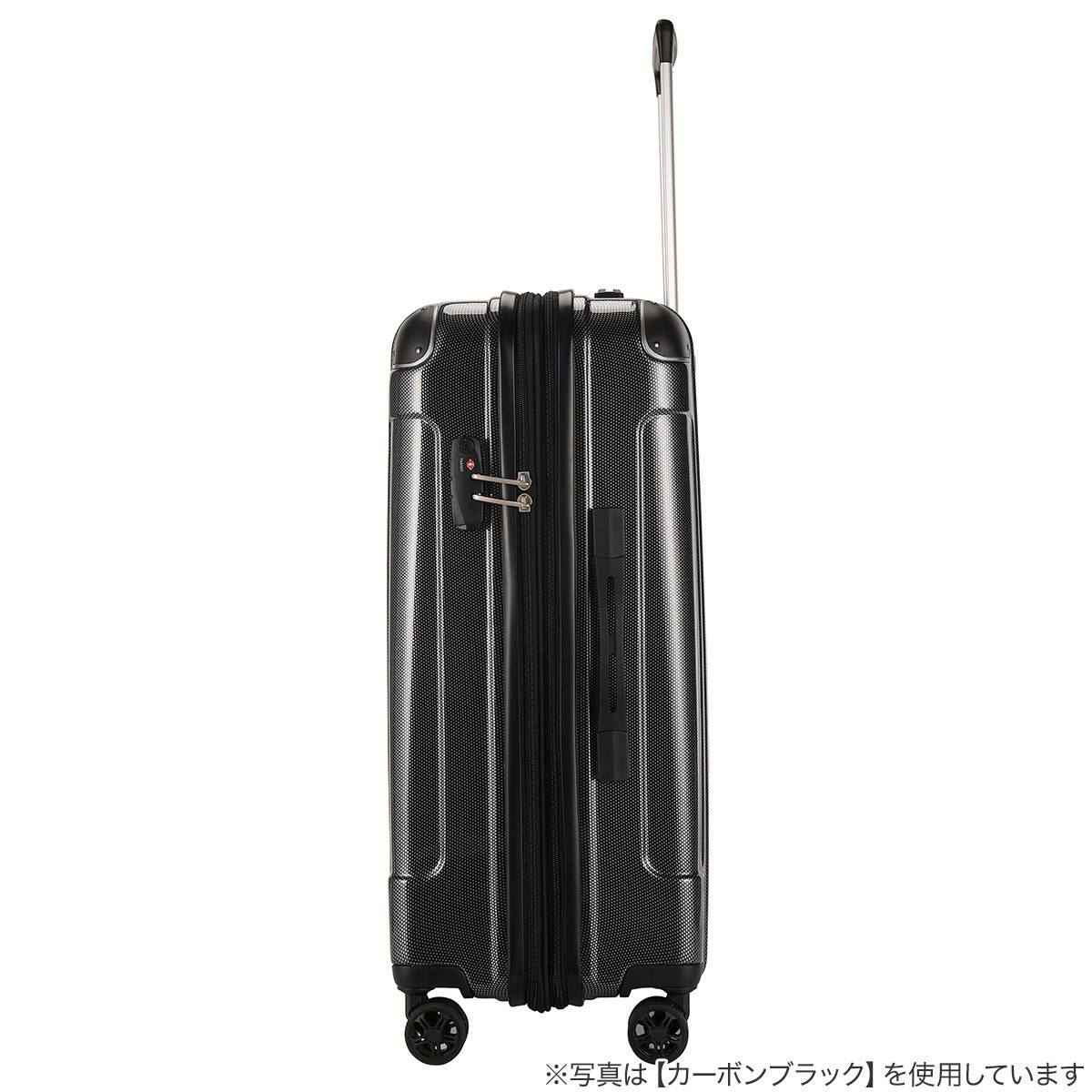 拡張 ジッパータイプ キャリーケース 32-38L (カーボンネイビー