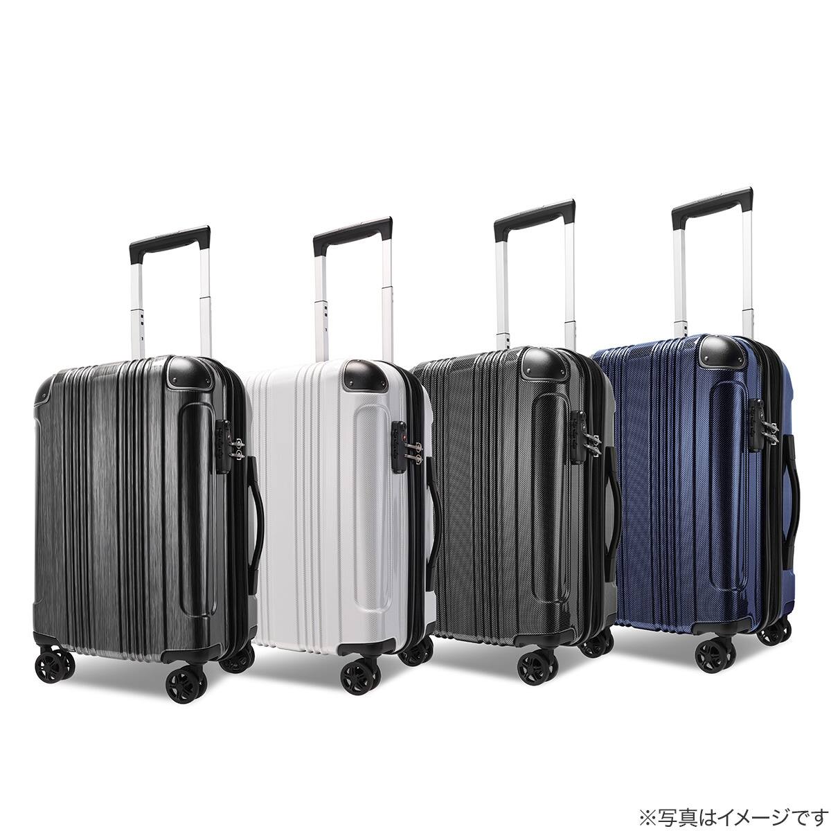 拡張 ジッパータイプ キャリーケース 32-38L (カーボンネイビー