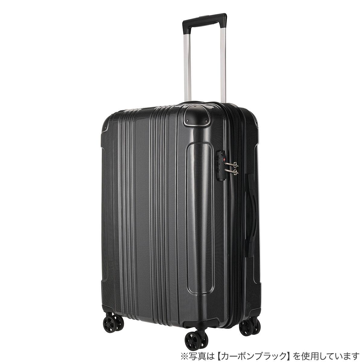 拡張 ジッパータイプ キャリーケース 32-38L (カーボンホワイト