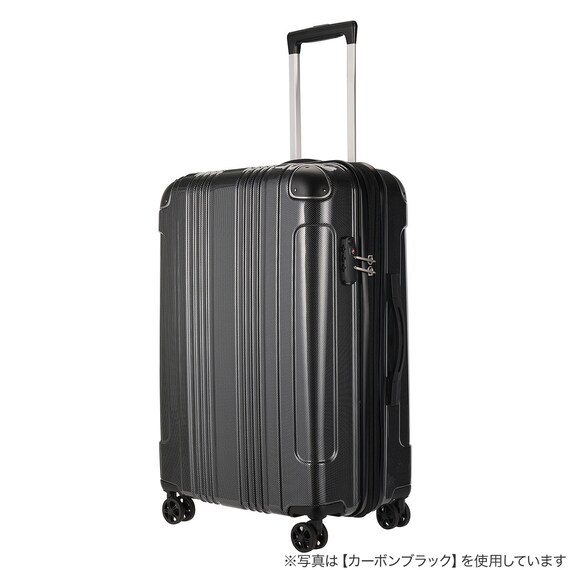 拡張 ジッパータイプ キャリーケース 32-38L (カーボンホワイト) 3枚目画像