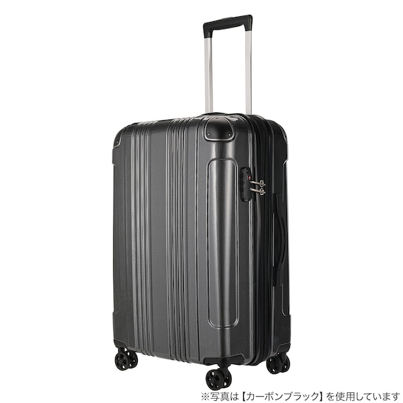 拡張 ジッパータイプ キャリーケース 32-38L (カーボンホワイト) 3枚目画像