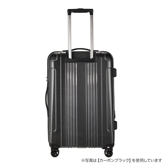 拡張 ジッパータイプ キャリーケース 32-38L (カーボンホワイト) 4枚目画像