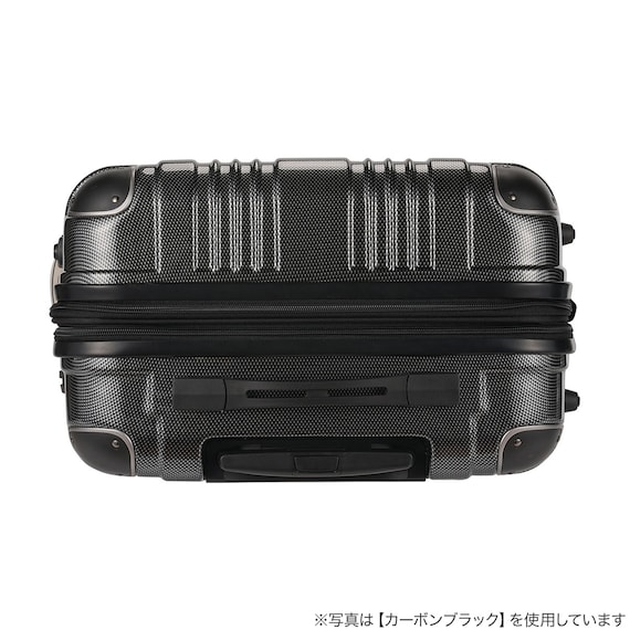 拡張 ジッパータイプ キャリーケース 32-38L (カーボンホワイト) 5枚目画像