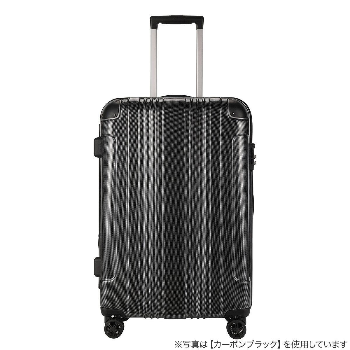 拡張 ジッパータイプ キャリーケース 32-38L (カーボンホワイト