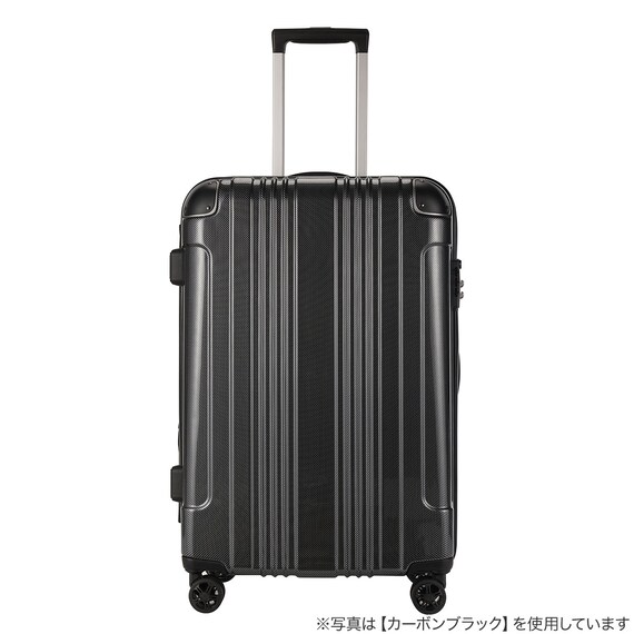 拡張 ジッパータイプ キャリーケース 32-38L (カーボンホワイト) 6枚目画像
