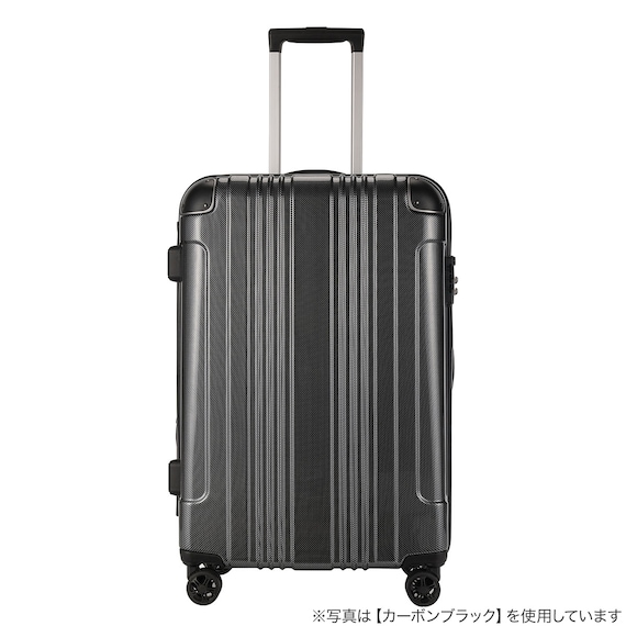 拡張 ジッパータイプ キャリーケース 32-38L (カーボンホワイト) 6枚目画像