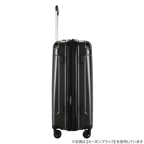拡張 ジッパータイプ キャリーケース 32-38L (カーボンホワイト) 8枚目画像