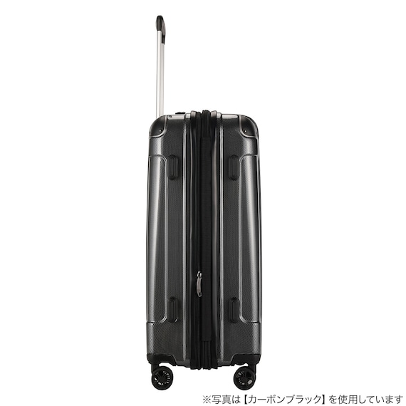 拡張 ジッパータイプ キャリーケース 32-38L (カーボンホワイト) 8枚目画像