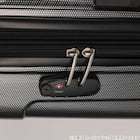 拡張 ジッパータイプ キャリーケース 32-38L (カーボンホワイト) 12枚目画像