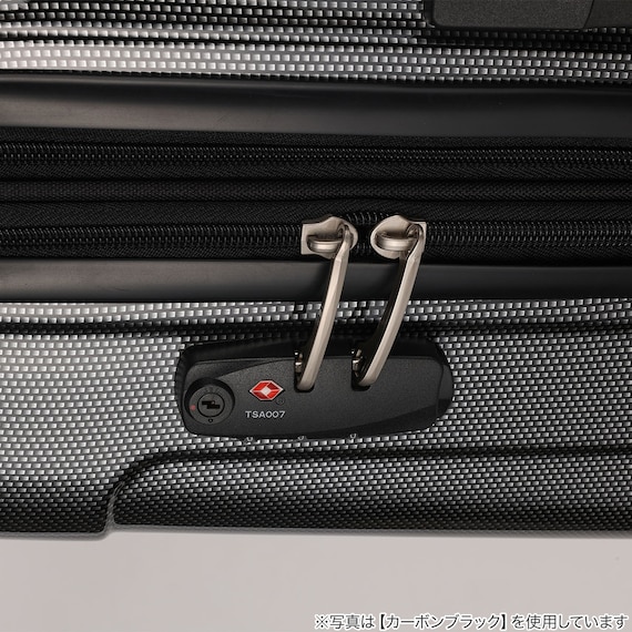 拡張 ジッパータイプ キャリーケース 32-38L (カーボンホワイト) 12枚目画像