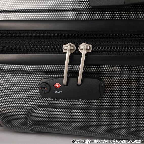 拡張 ジッパータイプ キャリーケース 32-38L (カーボンホワイト) 13枚目画像