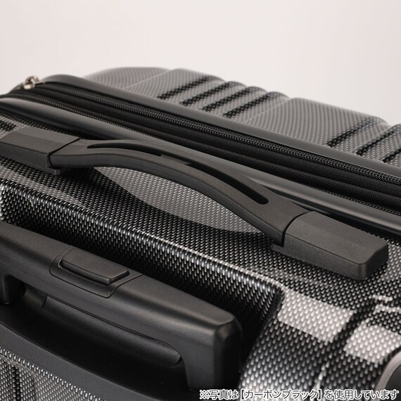 拡張 ジッパータイプ キャリーケース 32-38L (カーボンホワイト) 15枚目画像