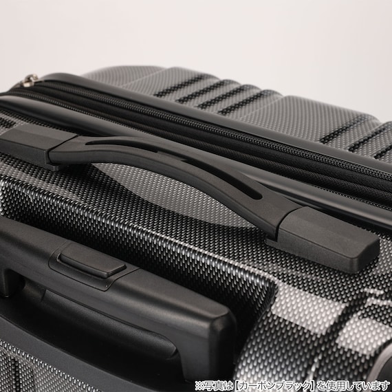 拡張 ジッパータイプ キャリーケース 32-38L (カーボンホワイト) 15枚目画像