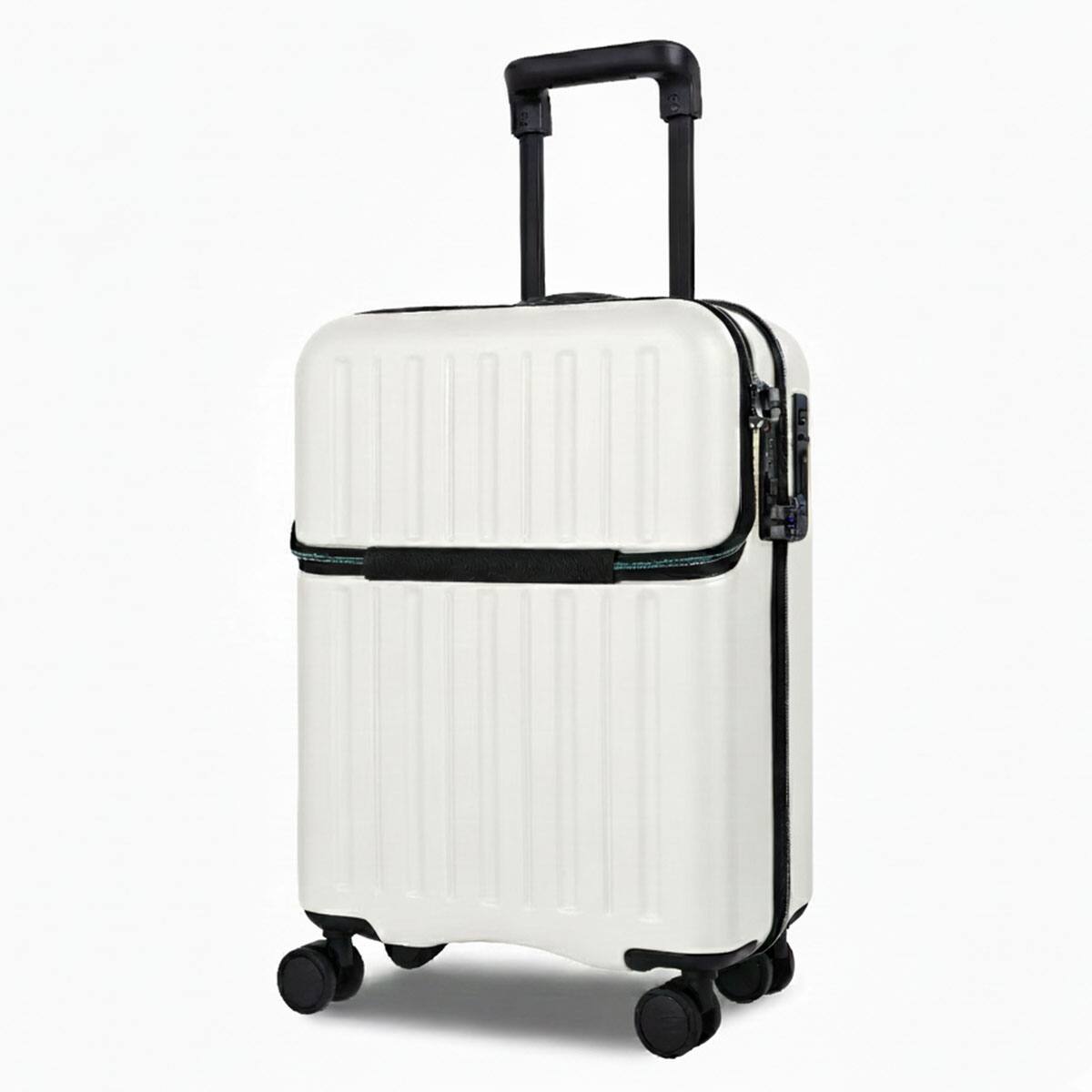トップオープン ジッパータイプ キャリーケース 38L (クリーム