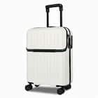 トップオープン ジッパータイプ キャリーケース 38L (クリーム) 1枚目画像