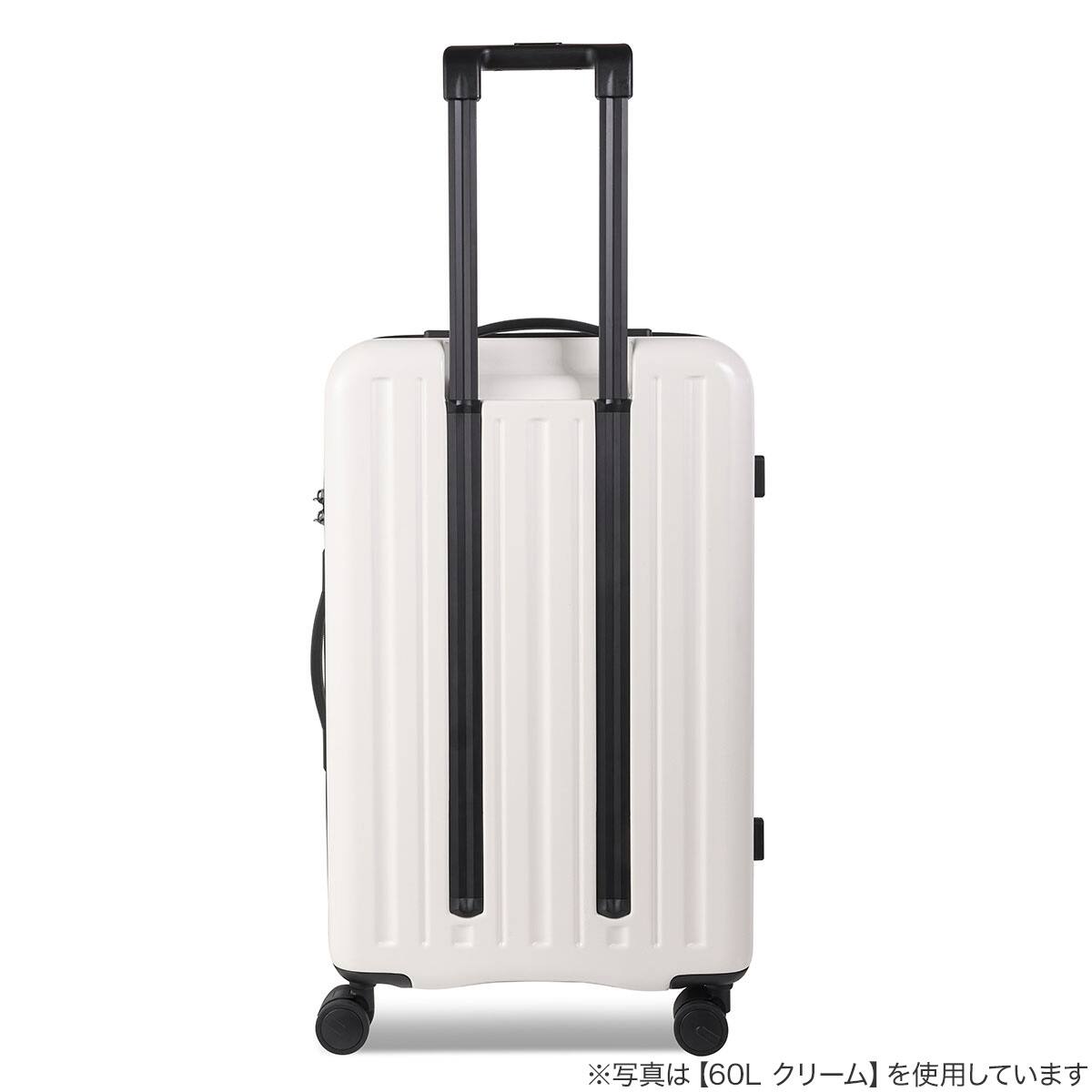 トップオープン ジッパータイプ キャリーケース 38L (クリーム