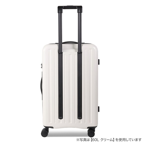 トップオープン ジッパータイプ キャリーケース 38L (クリーム) 3枚目画像