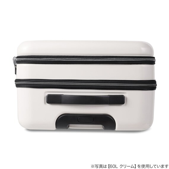 トップオープン ジッパータイプ キャリーケース 38L (クリーム) 6枚目画像