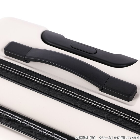 トップオープン ジッパータイプ キャリーケース 38L (クリーム) 10枚目画像