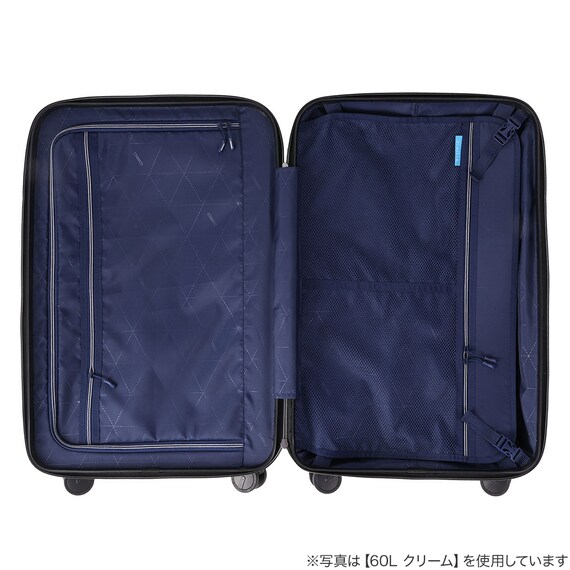 トップオープン ジッパータイプ キャリーケース 38L (クリーム) 13枚目画像