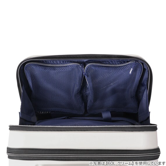 トップオープン ジッパータイプ キャリーケース 38L (クリーム) 18枚目画像