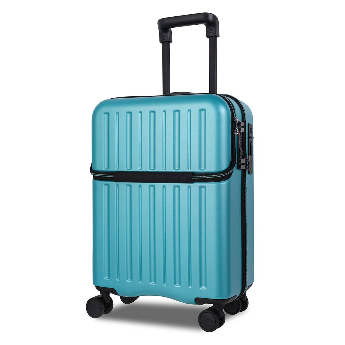 トップオープン ジッパータイプ キャリーケース 38L (ターコイズ