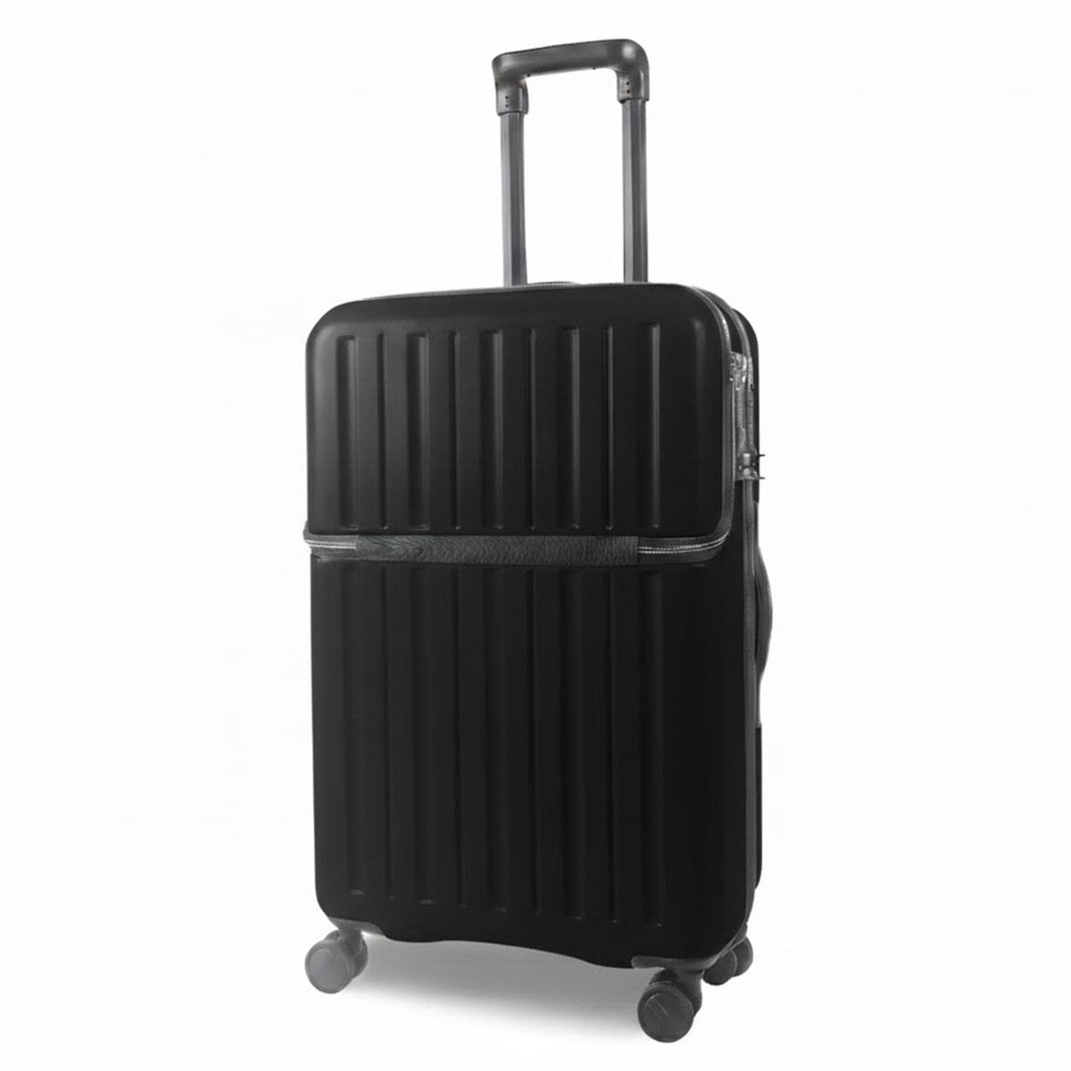 トップオープン ジッパータイプ キャリーケース 60L (ブラック