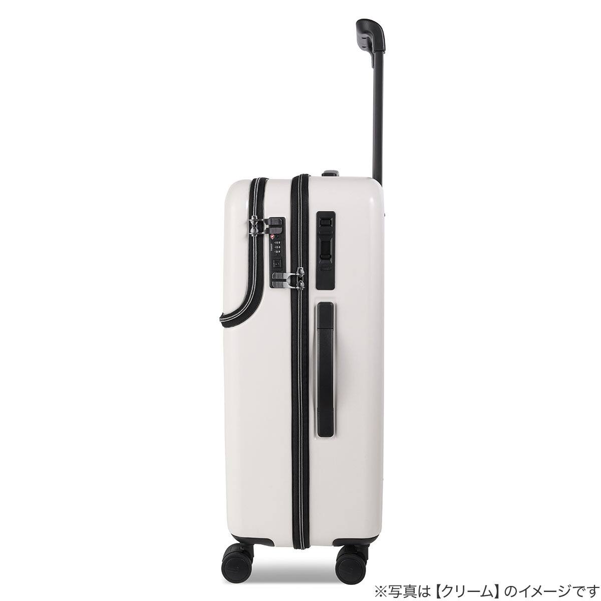 トップオープン ジッパータイプ キャリーケース 60L (ブラック