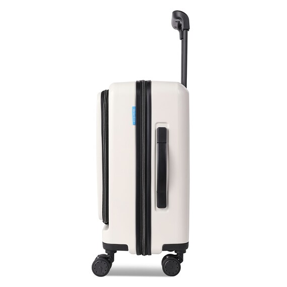 フロントオープン ジッパータイプ キャリーケース 38L (クリーム) 3枚目画像