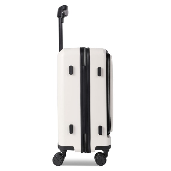 フロントオープン ジッパータイプ キャリーケース 38L (クリーム) 5枚目画像