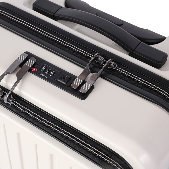 フロントオープン ジッパータイプ キャリーケース 38L (クリーム) 7枚目画像