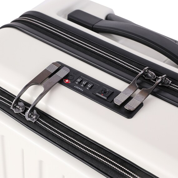 フロントオープン ジッパータイプ キャリーケース 38L (クリーム) 12枚目画像