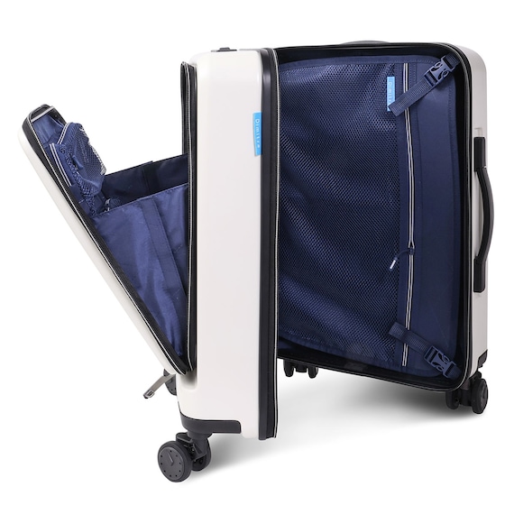 フロントオープン ジッパータイプ キャリーケース 38L (クリーム) 19枚目画像