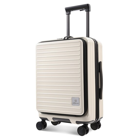 フロントオープン ジッパータイプ キャリーケース 40L (クリーム) 1枚目画像