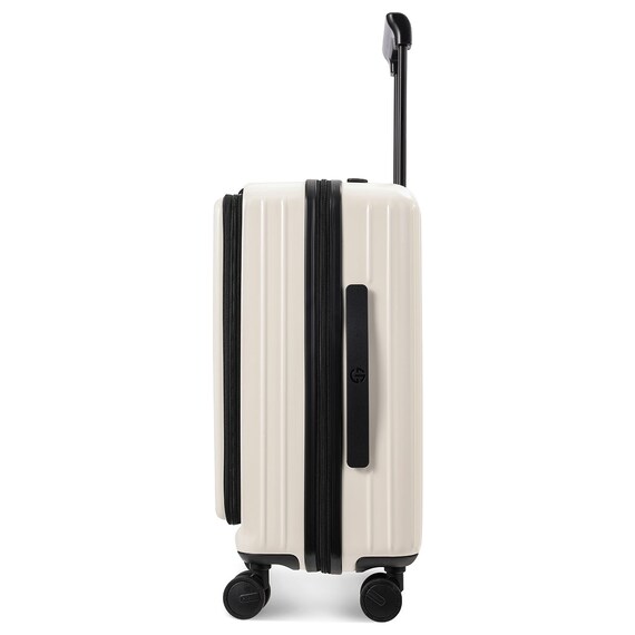 フロントオープン ジッパータイプ キャリーケース 40L (クリーム) 4枚目画像