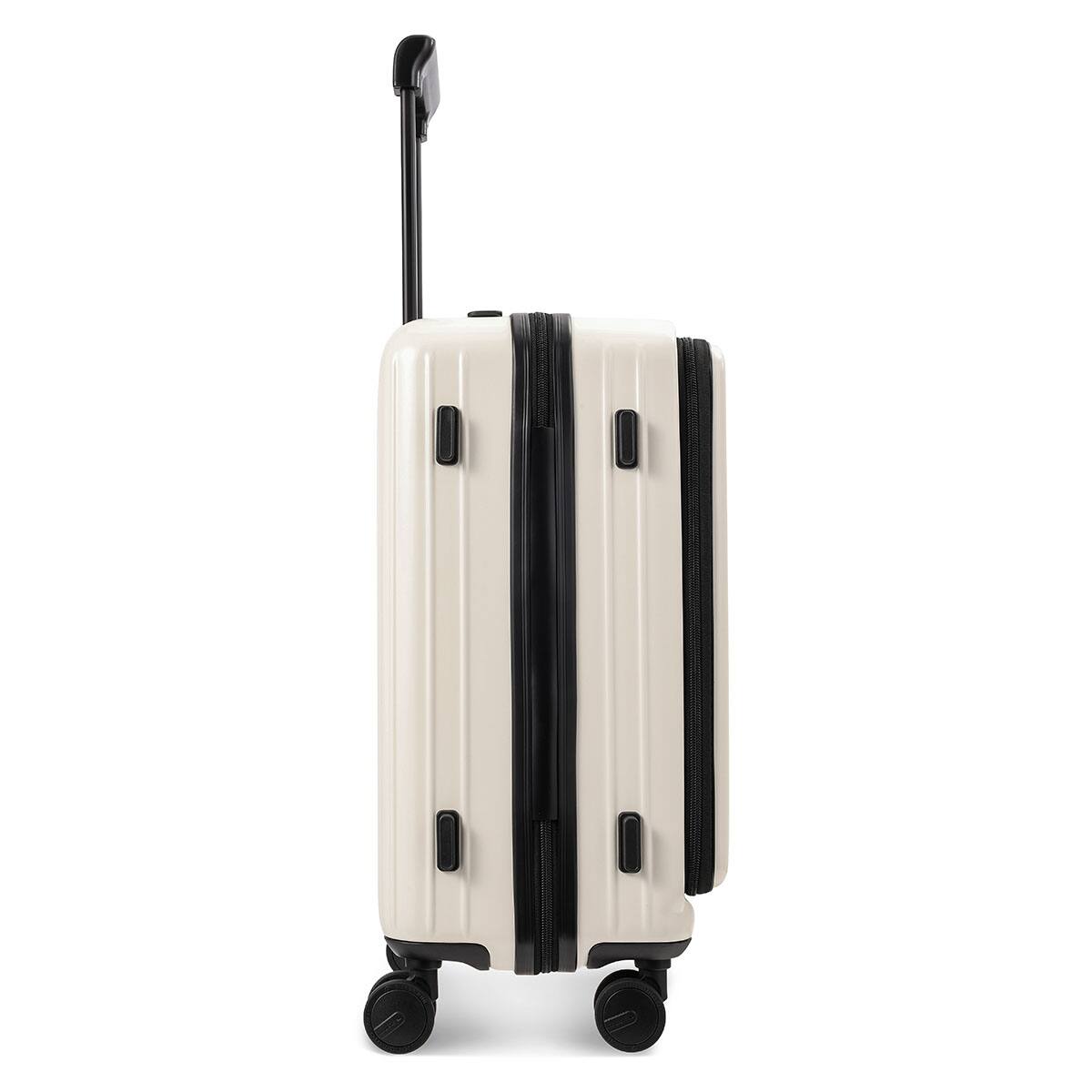 フロントオープン ジッパータイプ キャリーケース 40L (クリーム