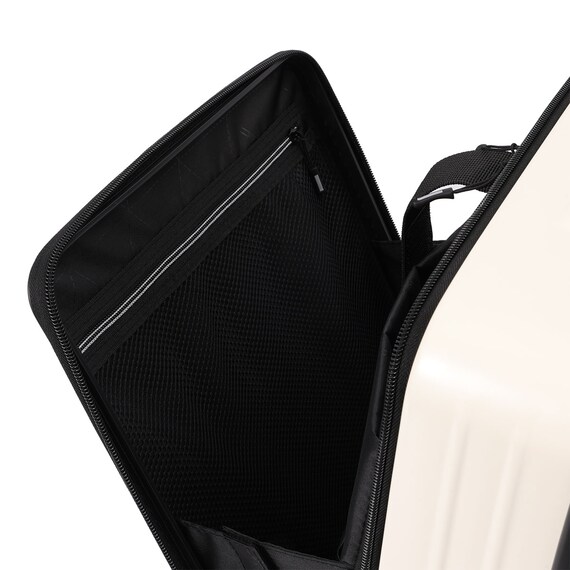 フロントオープン ジッパータイプ キャリーケース 40L (クリーム) 14枚目画像