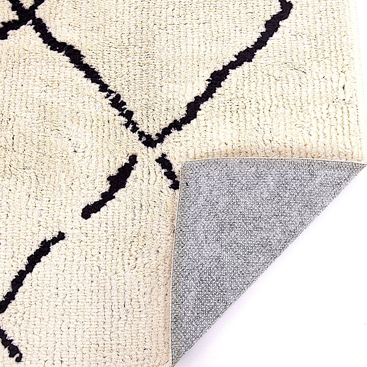 ペット対応】ベニワレン柄の高機能ラグ 210×210cm (FRL アイボリー