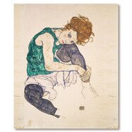 アートボード 左足を上げて座っている女 (シーレ)