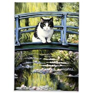 アートボード 睡蓮と猫