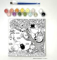 ぬりえキャンバス 木の上のムーミンパパ (200×200)